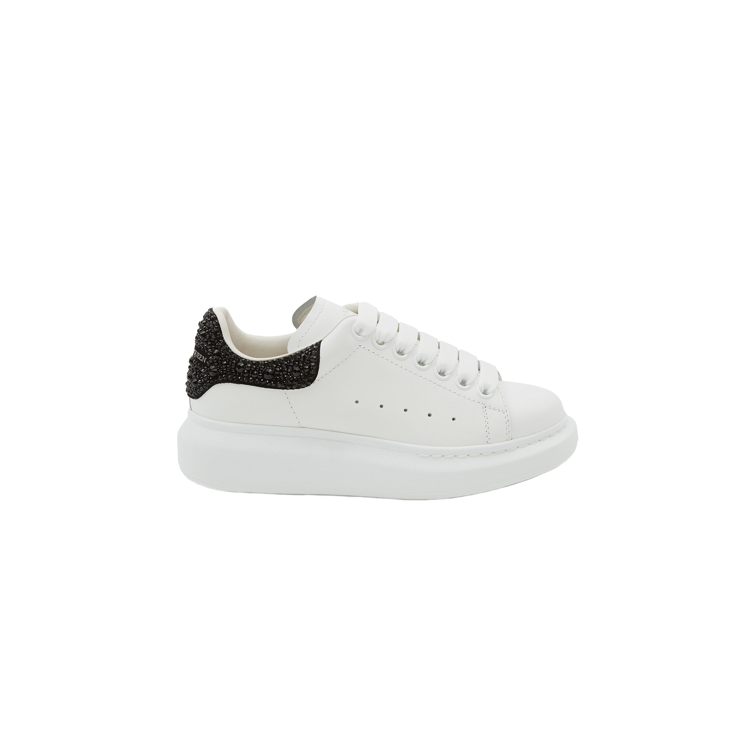 ALEXANDER MCQUEEN OVERSIZED SNEAKER IN WHITEJET BLACK 666407WIA4Z9581